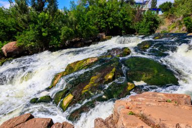 Rapids on the Inhulets river in Kryvyi Rih, Ukraine clipart