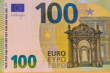 100 avroluk banknotun makro çekimi