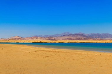 Beautiful lake in Ras Mohammed national park, Sinai peninsula in Egypt