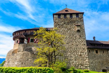 Vaduz, Lihtenştayn, Avrupa 'daki Ortaçağ Şatosu