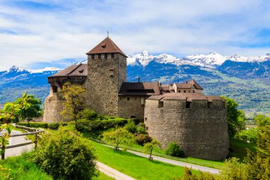 Vaduz, Lihtenştayn, Avrupa 'daki Ortaçağ Şatosu