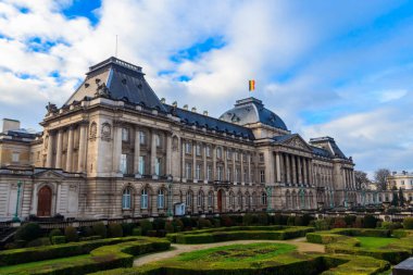 Brüksel, Belçika 'daki Kraliyet Sarayı cephesi