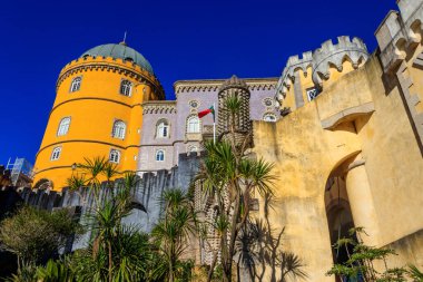 Sintra 'daki Pena Ulusal Sarayı. Lizbon, Portekiz