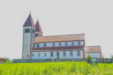Aziz Bazilikası. Peter ve Paul, Reichenau Adası, Constance Gölü, Baden-Wuerttemberg, Almanya