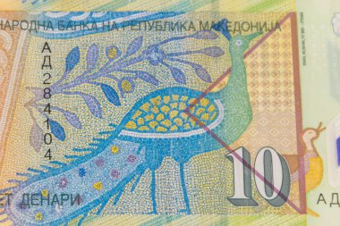 10 dinar Macro shot 'ı.
