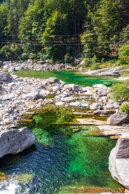 Verzasca Nehri Lavertezzo, Verzasca Vadisi, Ticino Kantonu, İsviçre