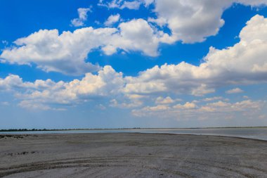 Ukrayna 'nın Kherson bölgesinde bir tuz gölü (istiridye) görüntüsü