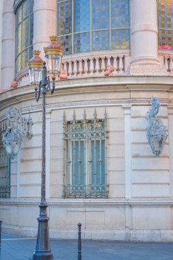 Nice, Fransa, 02.14.2024: Nice 'teki Opera Binası cephesi