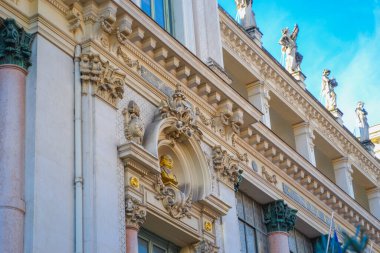 Nice, Fransa, 02.14.2024: Nice 'teki Opera Binası cephesi