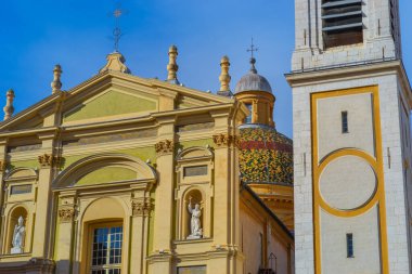 Nice, Fransa, 10.02.2024 Saint Reparata Katedrali Sainte-Rparate. Güney Fransa 'da Nice şehrinde bulunan Katolik bir katedraldir..