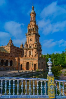 İspanya, Seville, 22.05.2023: The Plaza de Espaa (Türkçe: 