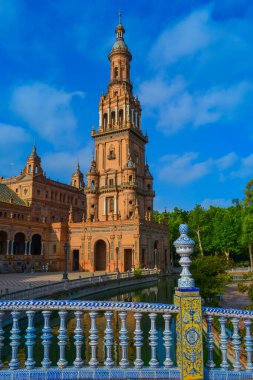 İspanya, Seville, 22.05.2023: The Plaza de Espaa (Türkçe: 