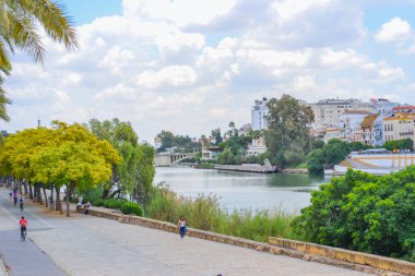 27.05.2023, Seville, Spain: embankment in the center of sivilla clipart