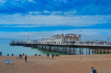 İngiltere, Brighton, 18.07.2023: Güneydoğu 'daki eğlence merkezi - Brighton İskelesi
