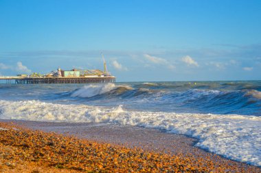 İngiltere, Brighton, 18.07.2023: Güneydoğu 'daki eğlence merkezi - Brighton İskelesi