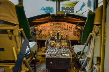 inside the old military plane clipart