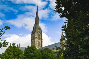 Salisbury Katedrali. İngiltere 'nin en yüksek kulesi ve en iyi korunmuş Magna Carta' sına sahip bu canlı katedral kilisesi, Tanrı 'nın ihtişamıyla inşa edildi. Stonehenge' e sadece 8 mil uzaklıkta.