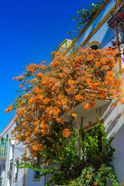 Spain, Gran Canaria: Streets of a popular tourist destination (Mogan) in Italian style  clipart