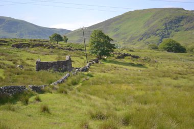 Snowdonia National Park, Epic views of mountains and valleys with blue lakes and crystal clear water clipart