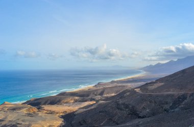 Fuerteventura Adası 'ndaki en vahşi ve geniş plajlı Coffee Ulusal Parkı.
