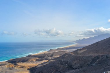 Fuerteventura Adası 'ndaki en vahşi ve geniş plajlı Coffee Ulusal Parkı.
