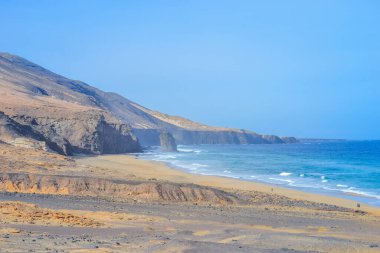 Fuerteventura Adası 'ndaki en vahşi ve geniş plajlı Coffee Ulusal Parkı.