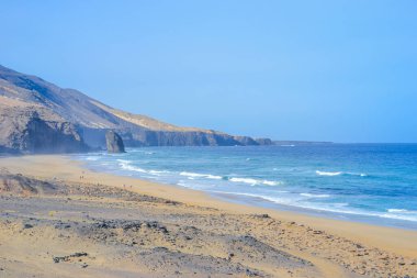 Fuerteventura Adası 'ndaki en vahşi ve geniş plajlı Coffee Ulusal Parkı.