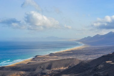 Fuerteventura Adası 'ndaki en vahşi ve geniş plajlı Coffee Ulusal Parkı.