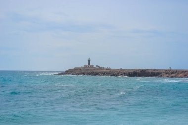 Fuerteventura 'nın en güney noktasındaki okyanus manzarası