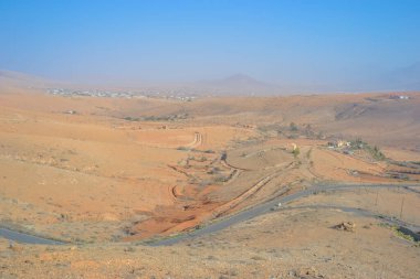 Nature at the foot of volcanoes in the Camino Natural area of Fuerteventura clipart