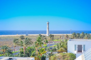 Spain, Fuerteventura, 17.12.2024: Morro Jable Lighthouse, built in 1991 clipart