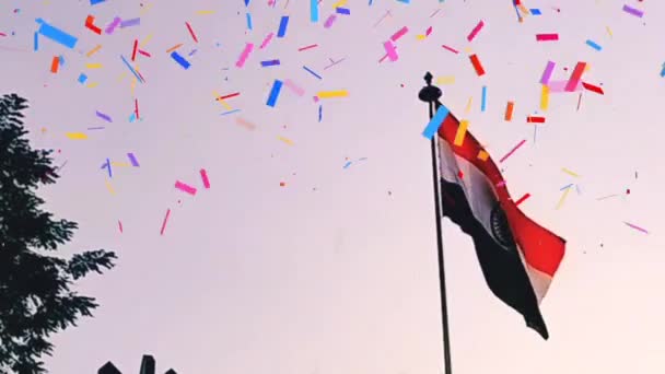 Днем Республики Индии Символ Индии День Республики Индия День Независимости — стоковое видео