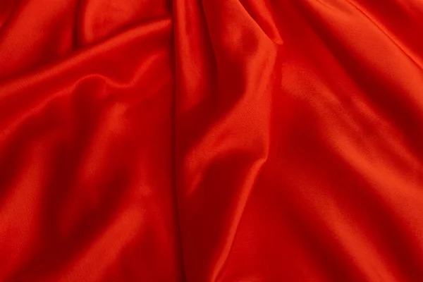 Текстура Червоної Атласної Тканини Крупним Планом Шовковий Або Атласний Матеріал — стокове фото