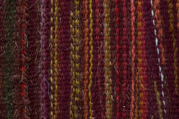 Fondo Lana Textil Tejido Punto Con Hilos Multicolores Superficie Peluda — Foto de Stock