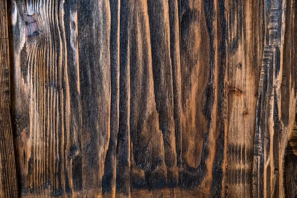 旧的磨擦木背景纹理特写 黑暗的旧板 褐土木表面 — 图库照片