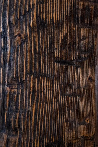 黑暗的旧板 旧的磨擦木背景纹理特写 褐土木表面 — 图库照片