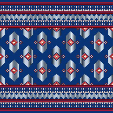 Elmas Şekiller ve Renk Blokları ile Kusursuz Geometrik Etnik Desen