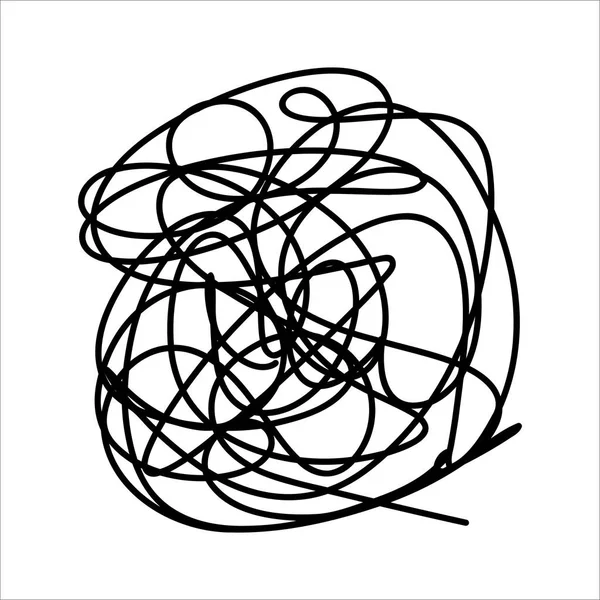 Скриббл Хаотично Тонкая Вихревая Линия Doodle Haotic Swirl Line Curls — стоковый вектор