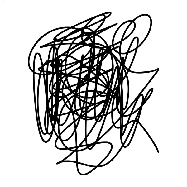 Скриббл Хаотично Тонкая Линия Doodle Haotic Thread Line Curls Swirls — стоковый вектор