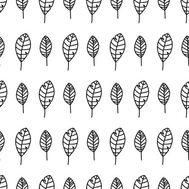 Vektör el, sonbaharda beyaz arkaplanda izole edilmiş, pürüzsüz desenli yapraklar çizdi. Mevsimlik tasarım, tekstil, tebrik kartı gibi sanat eserleri için güz yaprakları. Yetişkin ve çocuk boyama sayfası.