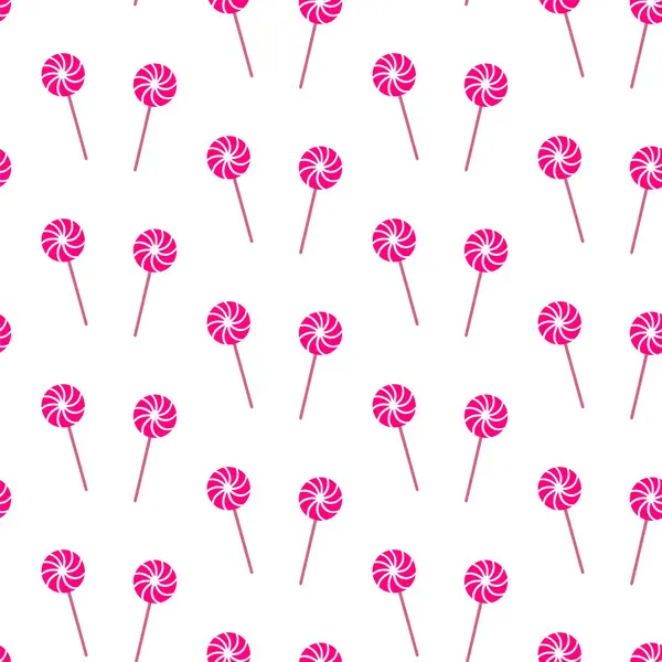 Pembe girdaplı lolipop, kusursuz bir Noel deseni. Bayram lolipopunun neşeli bir şekilde tekrarlandığı neşeli bir tasarım. Parlak pembe Noel lolipop planlı sezonluk baskıyı düşün. Paketleme.