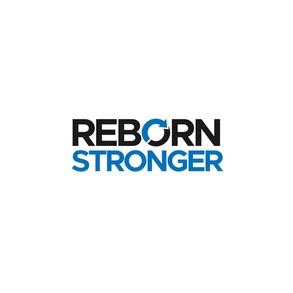 Minimalist Health Reborn Stronger Logo Design Διανυσματική Απεικόνιση Κατάλληλη Για — Διανυσματικό Αρχείο