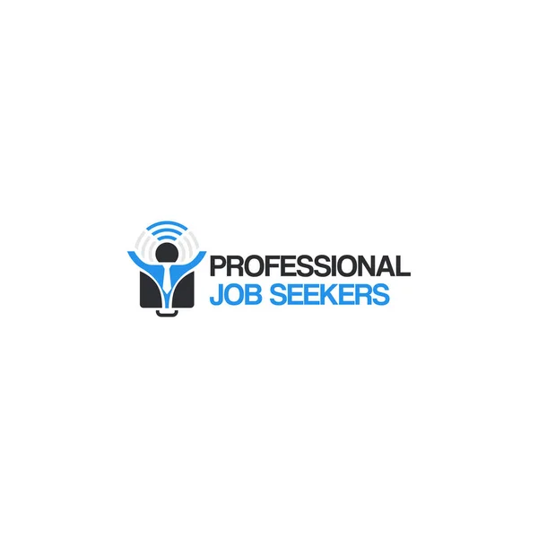 Minimalistisch Professional Job Seekers Logo Ontwerp Vector Illustratie Geschikt Voor — Stockvector