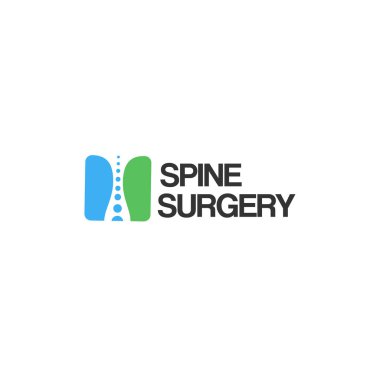 Modern Basit Soyut Spine SURGERRY logo tasarımı SağIık tedavisi terapisti için uygun Vektör illüstrasyonu