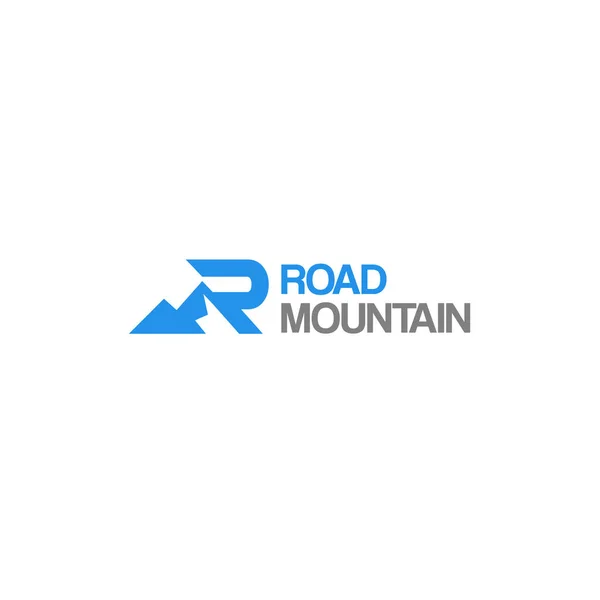 Επίπεδη Letter Mark Αρχική Road Mountain Σχεδιασμός Λογότυπου Διανυσματική Απεικόνιση — Διανυσματικό Αρχείο