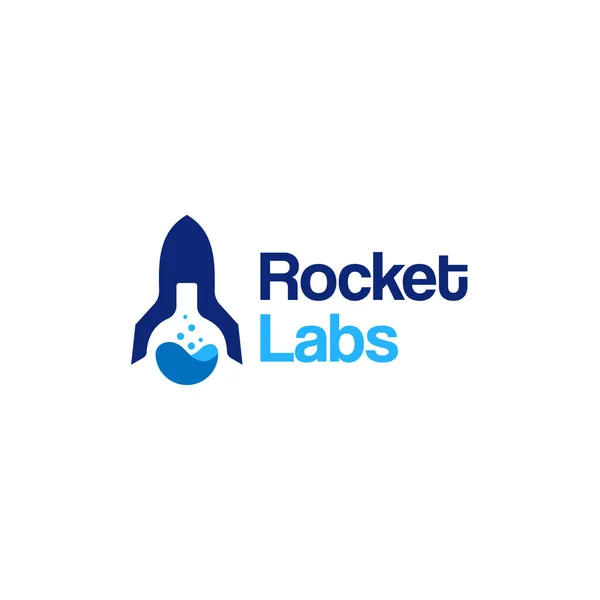 Minimalist Rocket Labs Beaker Glass Logo Design Διανυσματική Απεικόνιση Κατάλληλη — Διανυσματικό Αρχείο