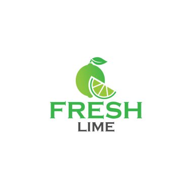 Minimalist FRESH LIME Leaf Lemon Leaf logo tasarımı Uygulama haritaları işaretleyicisi için uygun Vektör illüstrasyonuName