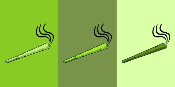 Illustrazione Vettoriale Che Ripete Disegno Del Modello Tre Giunti Marijuana — Vettoriale Stock