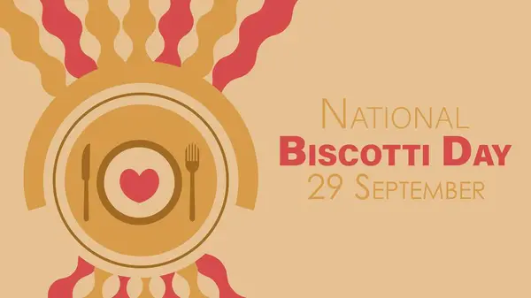 Ulusal Biscotti Günü vektör pankartı tasarımı. Ulusal Biscotti Günü 'nüz kutlu olsun. Modern, minimal grafik poster çizimleri..