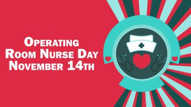 Operating Room Nurse Day vector banner design. Happy Operating Room Nurse Day modern minimal graphic poster illustration. clipart